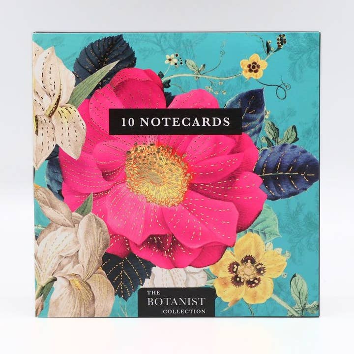 Porte-cartes Fleurs Bleues Ouvert Cartes Merci pour la vente par The Great British Card Company (GBCC) Ltd