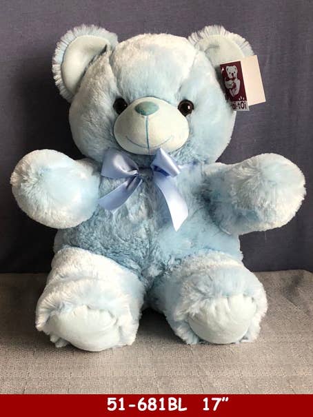 Ours en peluche de 15" avec nœud, doux et adorable pour la vente par Roma Leathers, Inc.