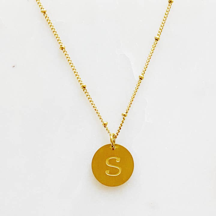 Ellison+Young - Wholesale Pendant/Charm Necklace - Ellison + Young: Singular Charm Initial Necklace