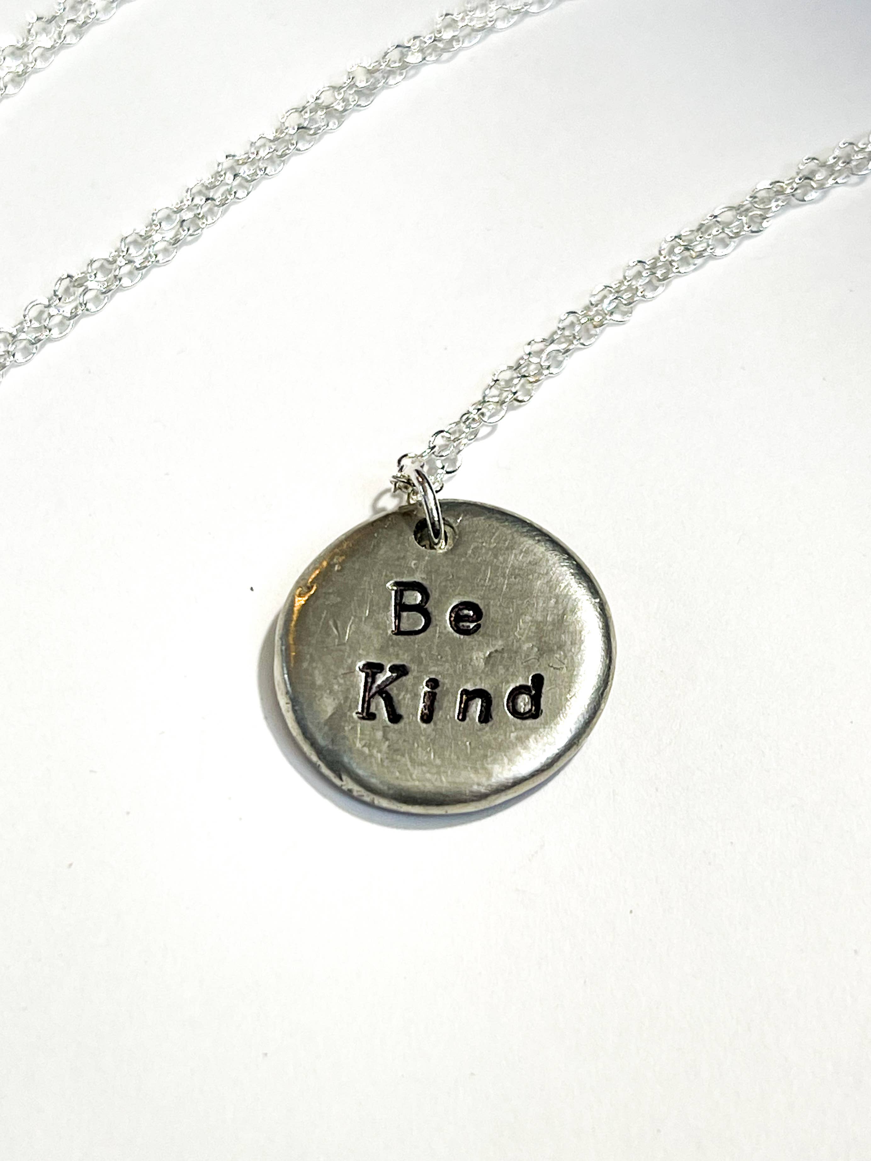 Steph Barnes wearables & interiors – wholesale Pendant/charm necklace – ‘Be Kind…of a bitch necklace in silver tone2