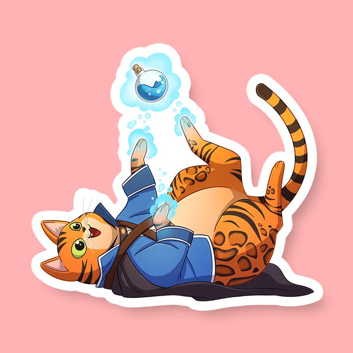 Riftgate - Wholesale Sticker - Sorcerer Class D&D Cat Sticker