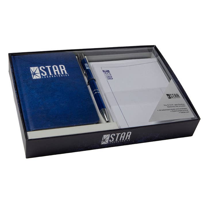 Insight Editions - Wholesale Stationery/Notecard Set - DC Comics: S.T.A.R. Labs Desktop Stationery Set (With Pen)