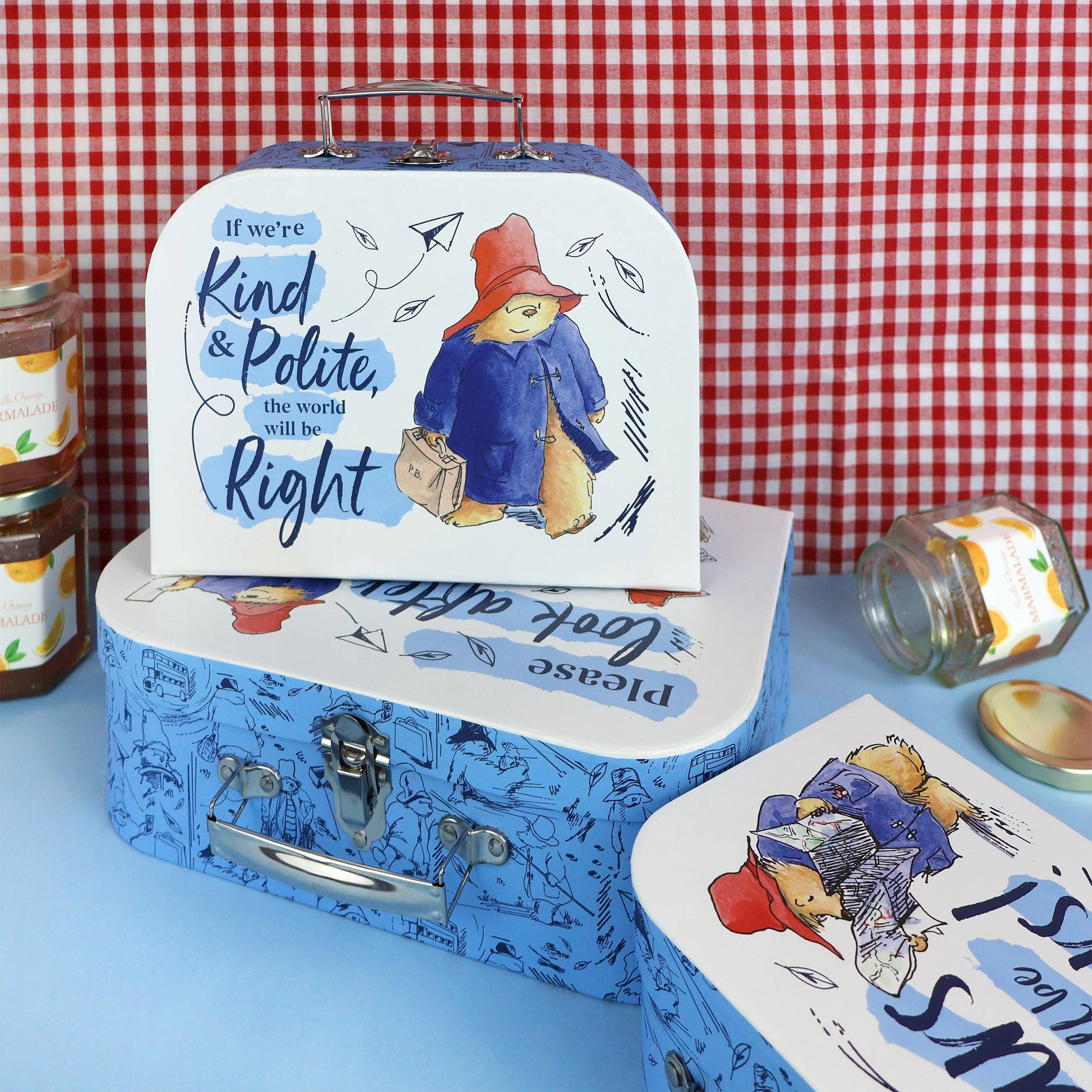 Robert Frederick Ltd – Caixa de armazenamento de brinquedos - Crianças e bebés por atacado – Conjunto de Três Malas Infantis Paddington8