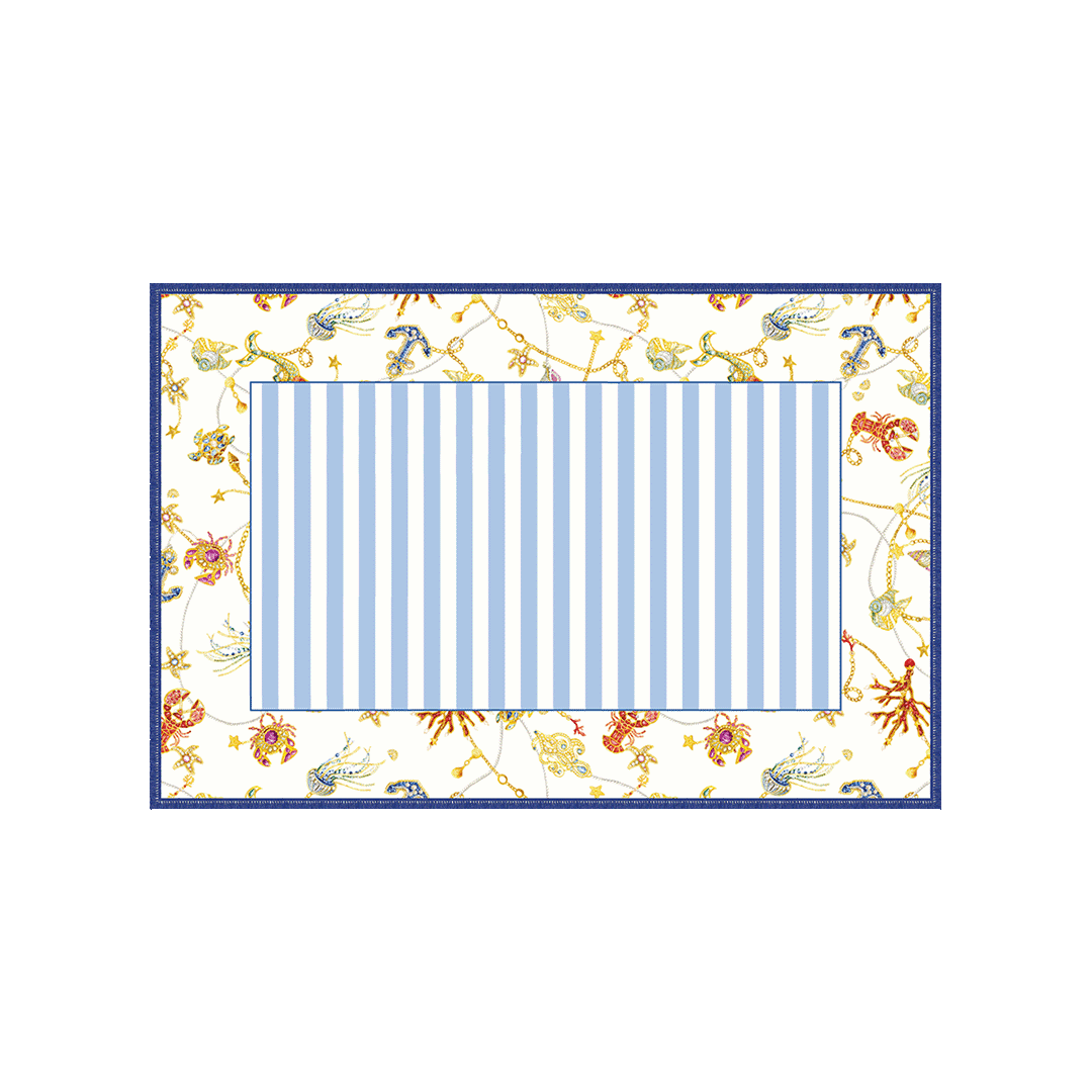 Baci Milano - Wholesale Tablecloth - Rectangular Stain-Resistant Coastal Tablecloth - Portofino0