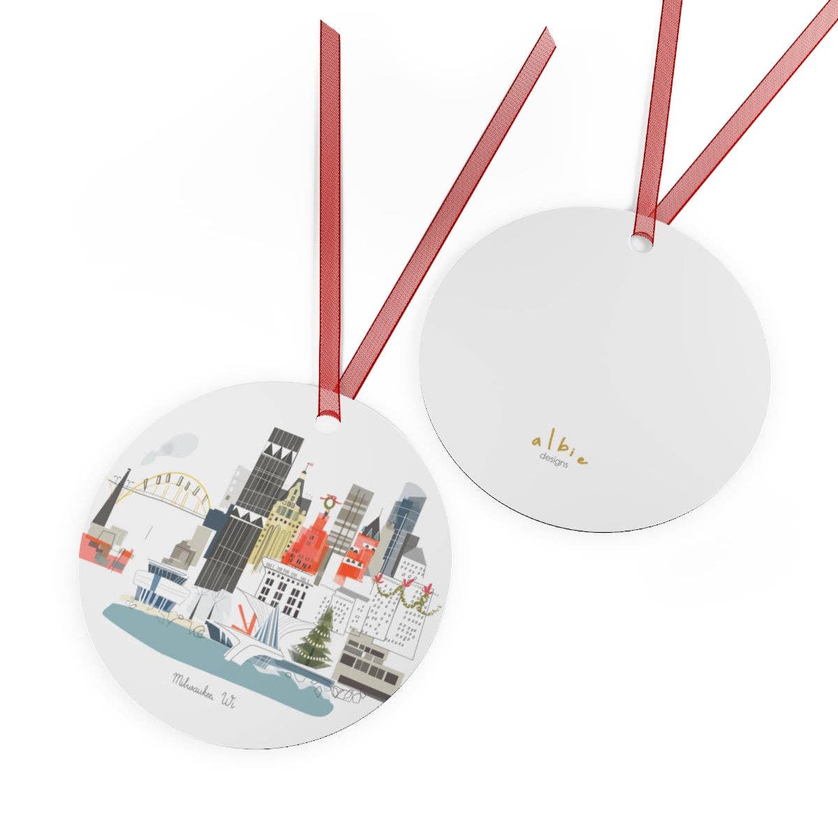 Albie Designs - Wholesale Ornament - Milwaukee, WI Metal Ornament4