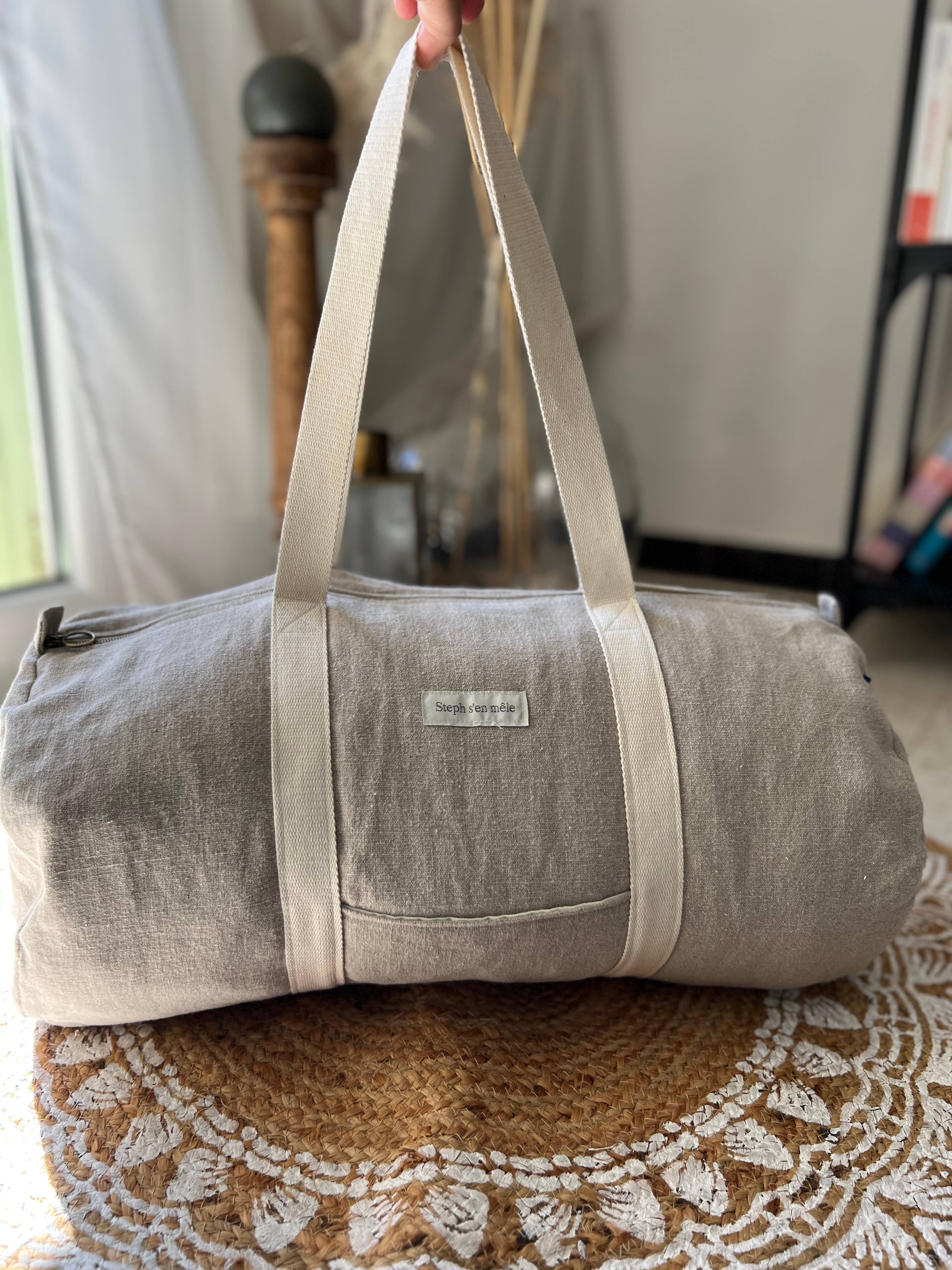 Steph s'en mêle - Vendita all'ingrosso Sacca da viaggio - Unisex - Borsa da viaggio in lino 100% naturale francese