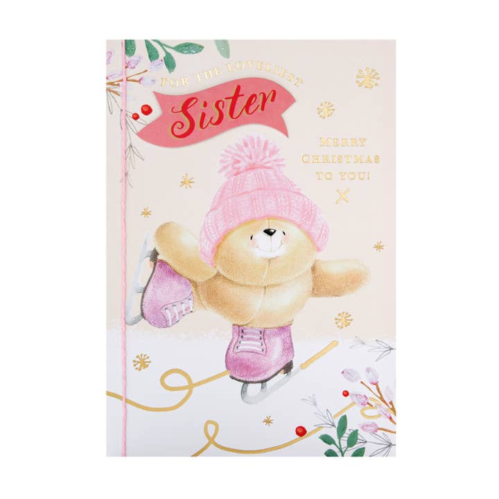 Hallmark - Wholesale Christmas Card - Christmas Card for Sister - Cute Forever Friends Design2