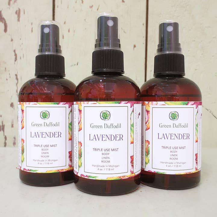 Lavender Room Mist - Triple Use for wholesale by Green Daffodil Bath & Body