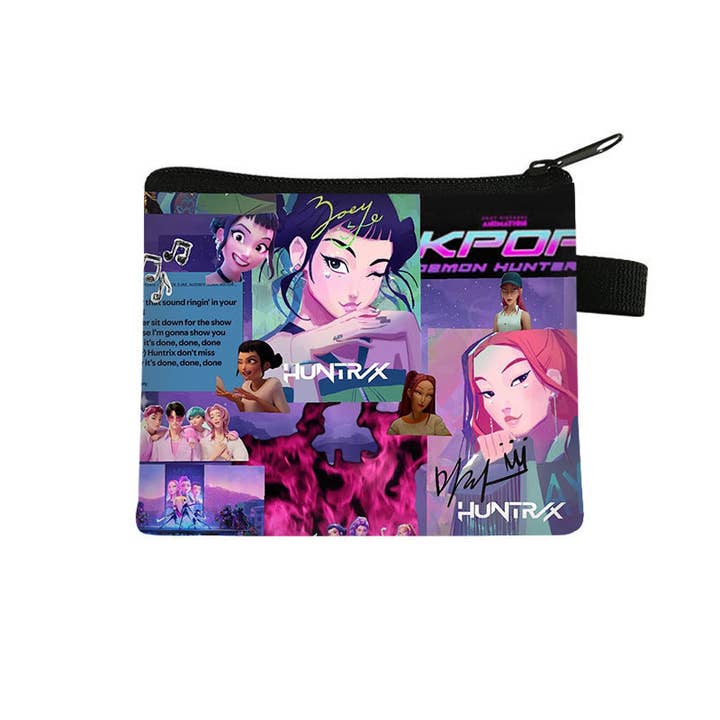 Auraquise - Wholesale Coin Purse - Kids - K-Pop Demon Hunters Anime Printed Mini Coin Purse Cute Small Wallet Portable Key & Card Holder5