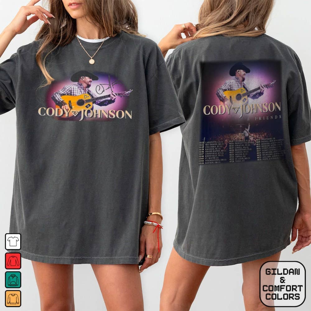 TheKingShirt - Wholesale Tunic - Women's - Cody Johnson & Friends Concert Tour T-Shirt with Dates1