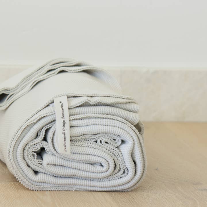 Skyler Thermal Waffle Blanket - Gray Stone for wholesale by Hatch & Cloak ®