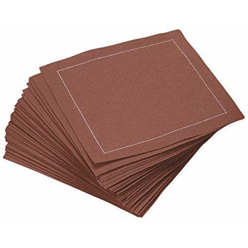 Five Star Napkins Inc. - Vente Serviettes jetables - Serviettes de cocktail en coton Friar Brown - 50x1