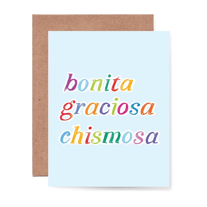 Bonita Graciosa Chismosa Card for wholesale by Bring Aloha