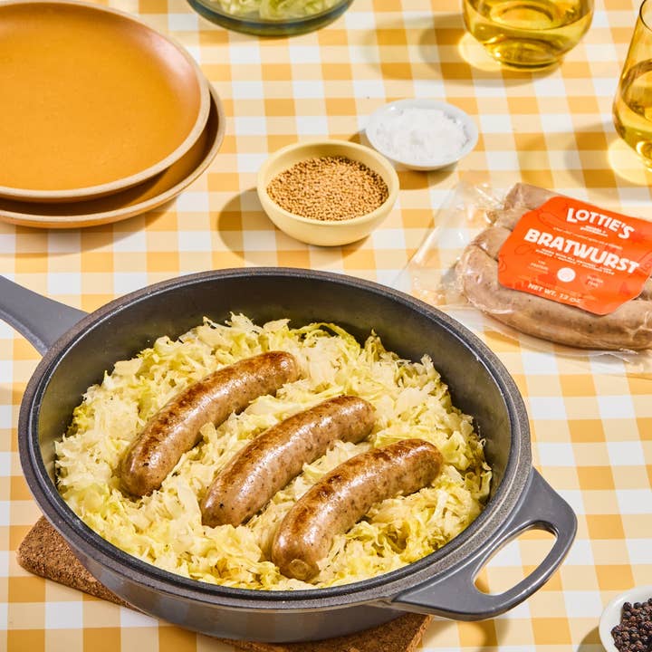 Lottie's Meats - Wholesale Sausage - The Bratwurst | Fully Cooked Sausage | 12 Packs Per Case