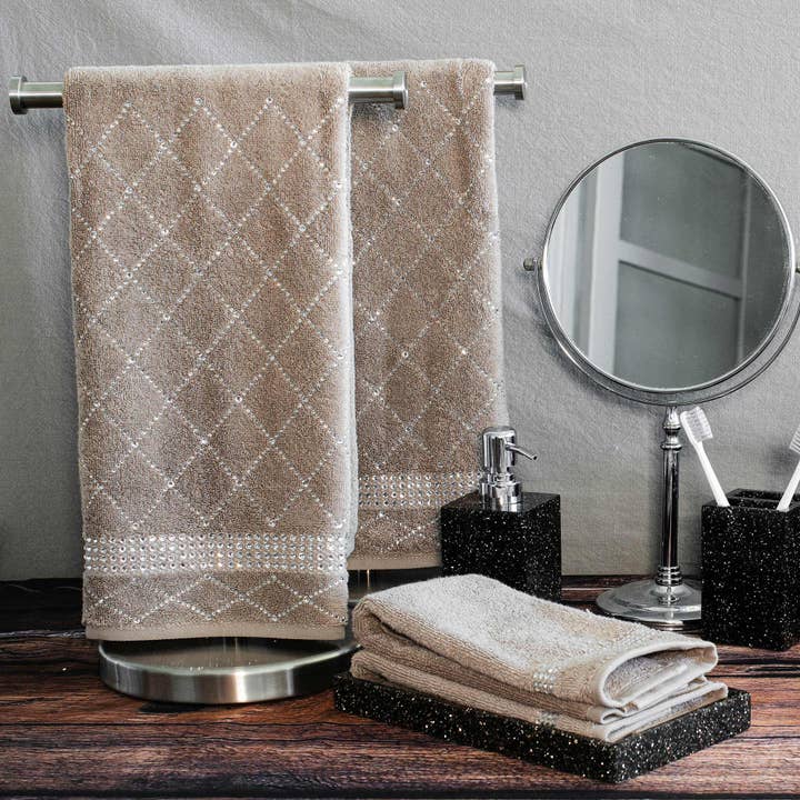 Sparkles Home – Großhandel Händehandtücher – Atlas Rhinestone Handtuch (2er-Set)15