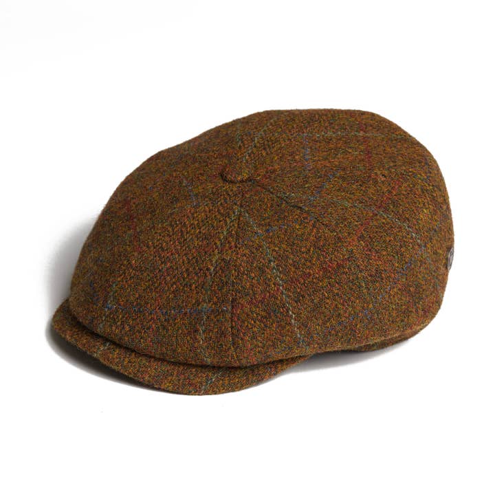HARRISON - Savanna Harris Tweed Newsboy Cap - Made in Italy for wholesale by Dasmarca Hats