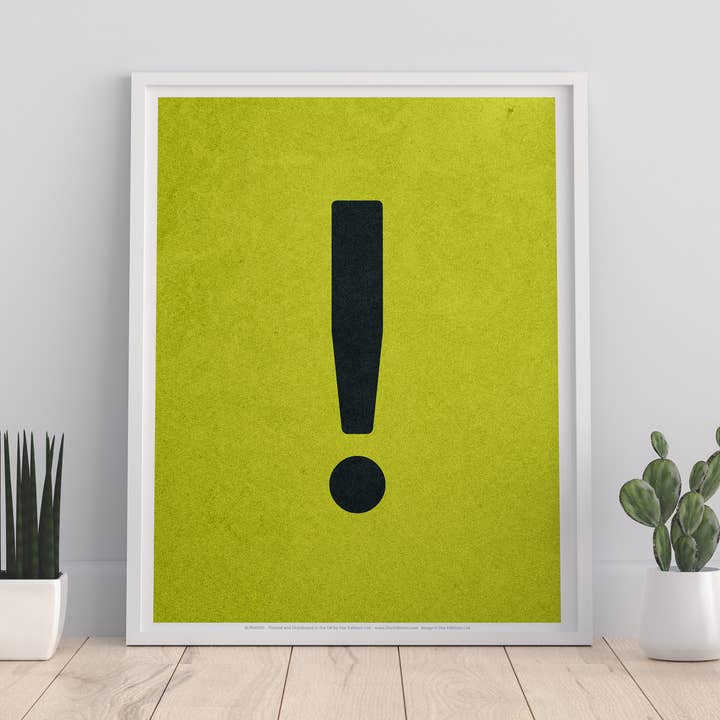 Exclamation Mark Letters - 11X14” Premium Art Print for wholesale by Star Editions
