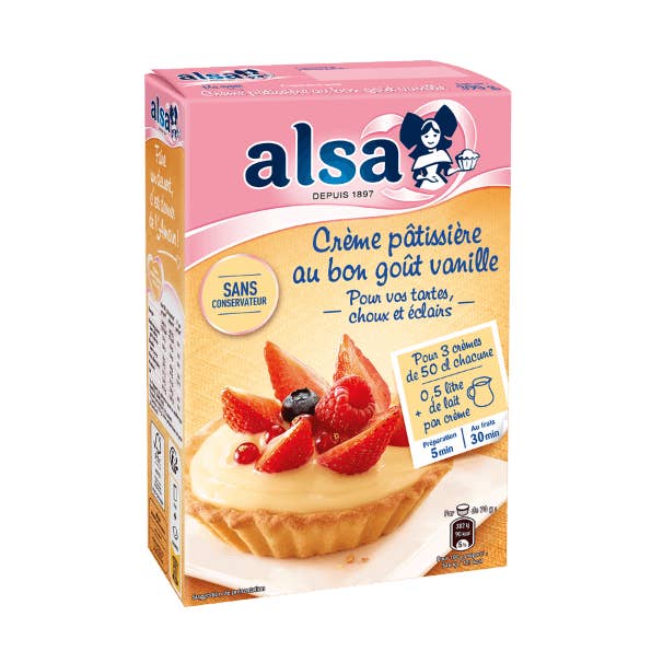Preparação cremosa de creme de pastelaria ALSA 390g por atacado de Amuse Bouche