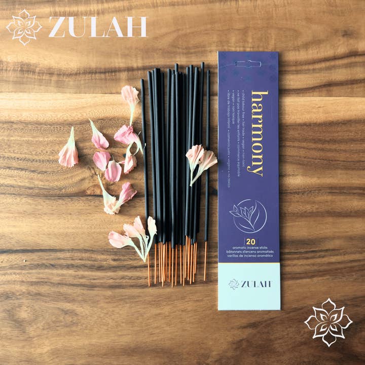 Harmony Incense, 20 sticks per pack for wholesale by Zulah Canada