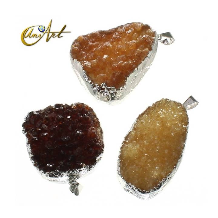 Colgante Drusa De Citrino para venta al por mayor de UniArt