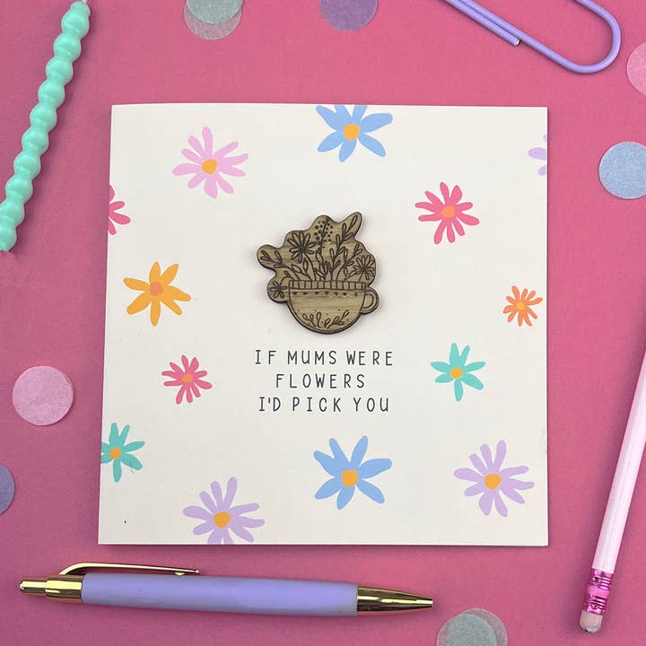 Als Moeders Bloemen Waren Moederdagkaart voor wholesale door KDee Designs