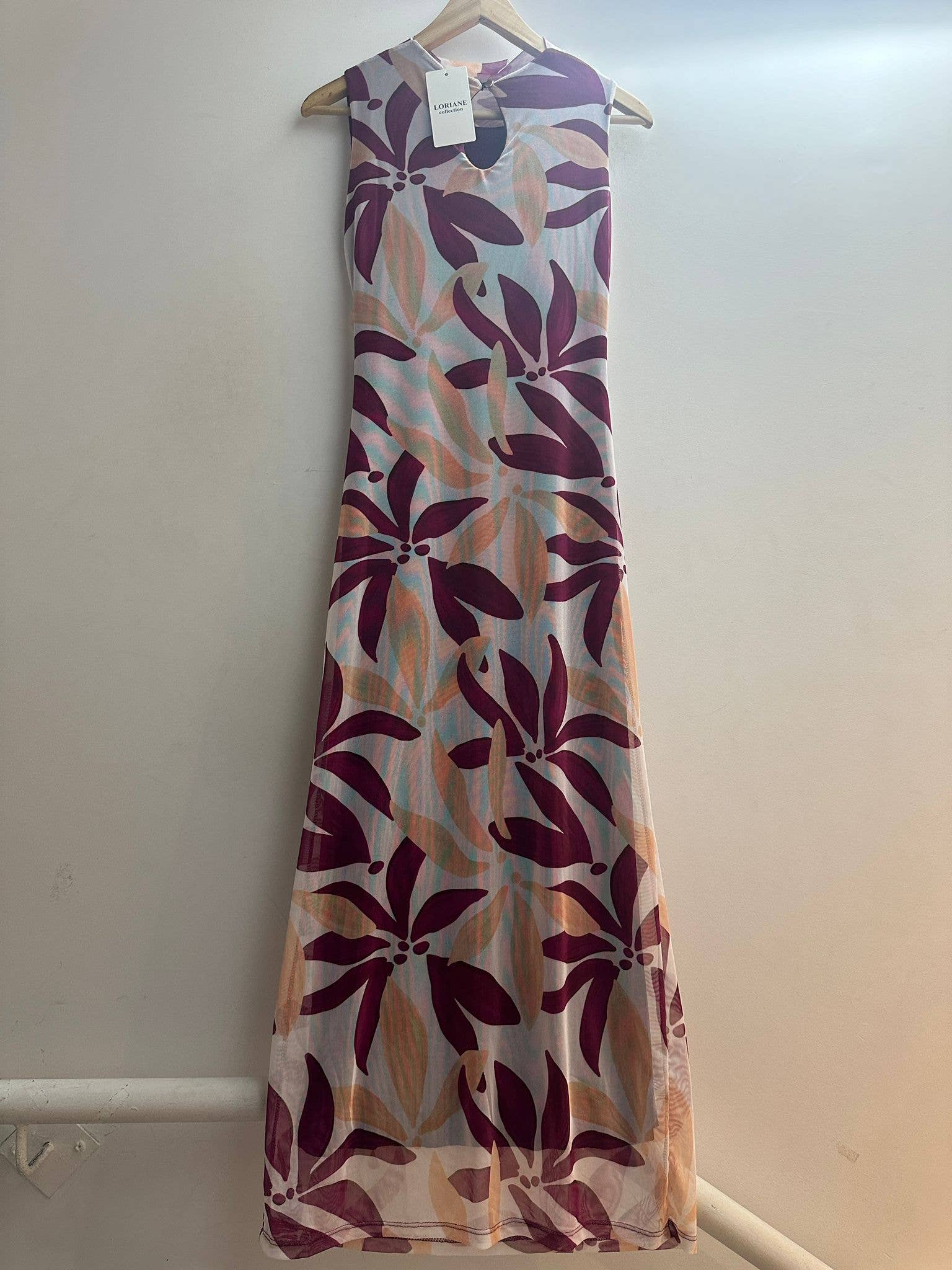 LORIANE – wholesale Klänning - Dam – LORIANE ärmlös maxiklänning med tryckt mönster, one size1