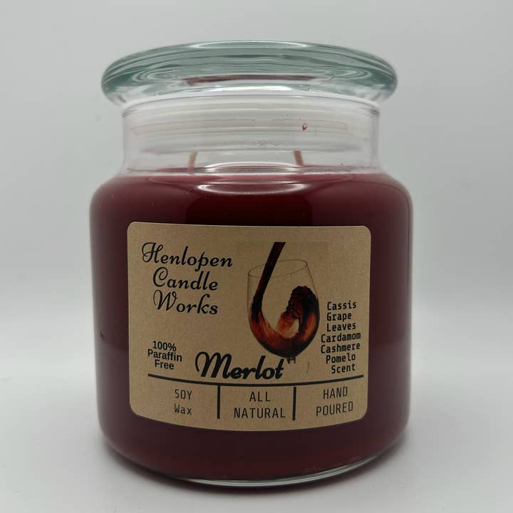 Candela Merlot per la vendita all'ingrosso da parte di Henlopen Candle Works
