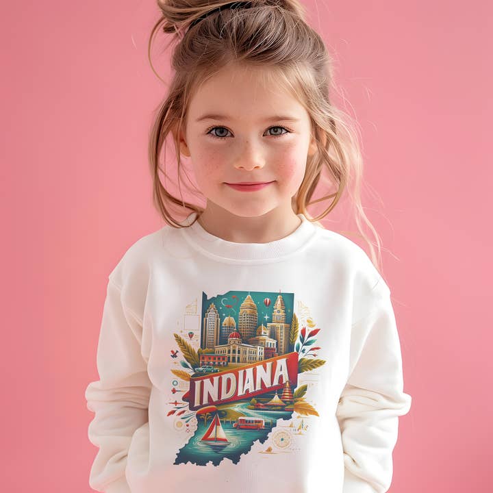 Peanut Bunny - Wholesale Sweatshirt - Kinderen - Vibrant Indiana State Pride sweatshirt voor kinderen