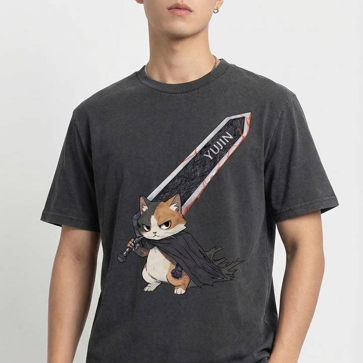 Bloodfang Kitten Cat Vintage T-Shirt for wholesale by YUJIN CLOTHING