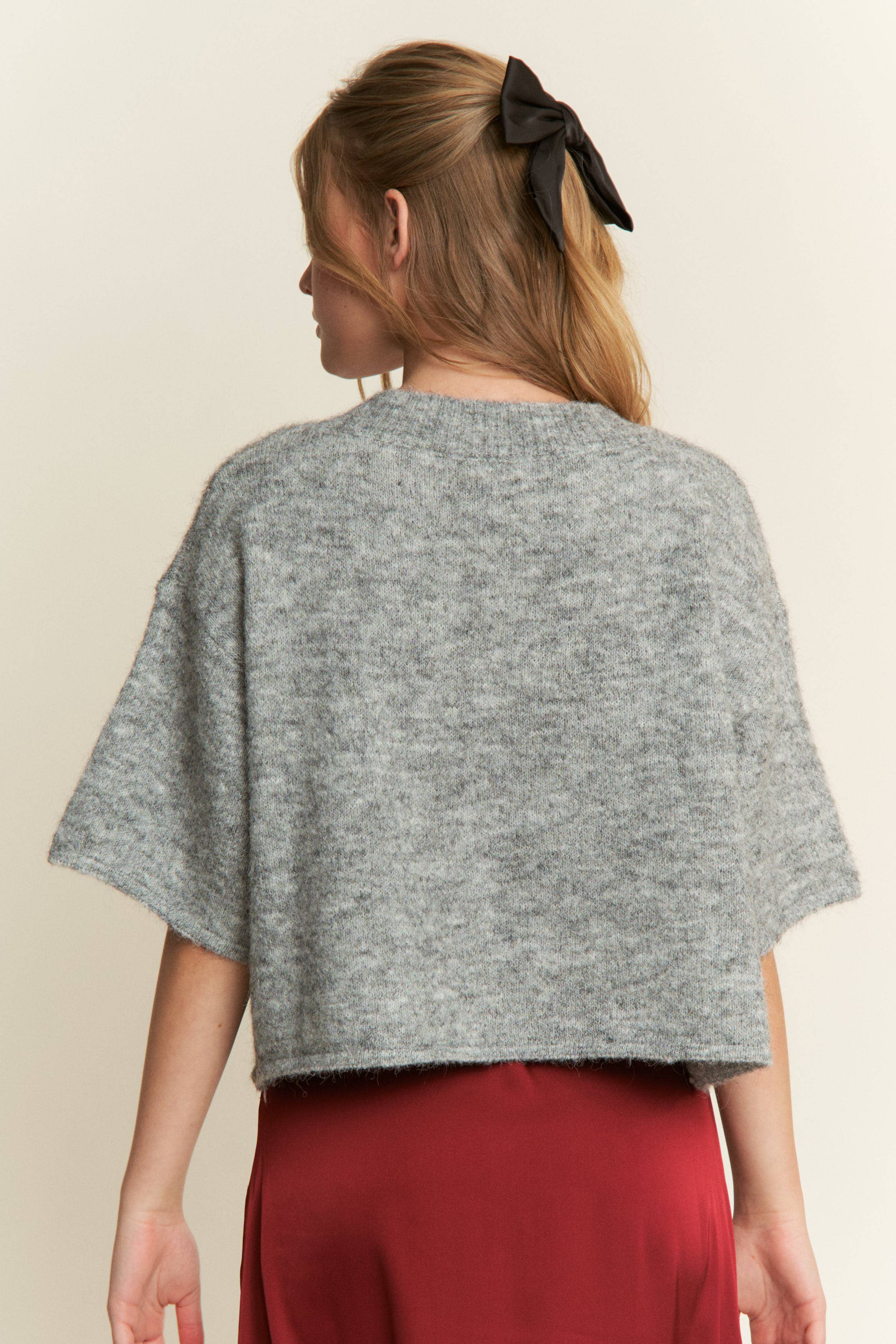 CANDESCENT - Wholesale Cardigan - Women's - Cropped Boxy Soft Knit Cardigan - LOU CARDIGAN15