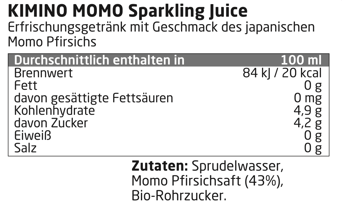 KIMINO Europe - Vendita all'ingrosso Bibite/bevande gassate - Momo succo frizzante - 24 x 250 ml2