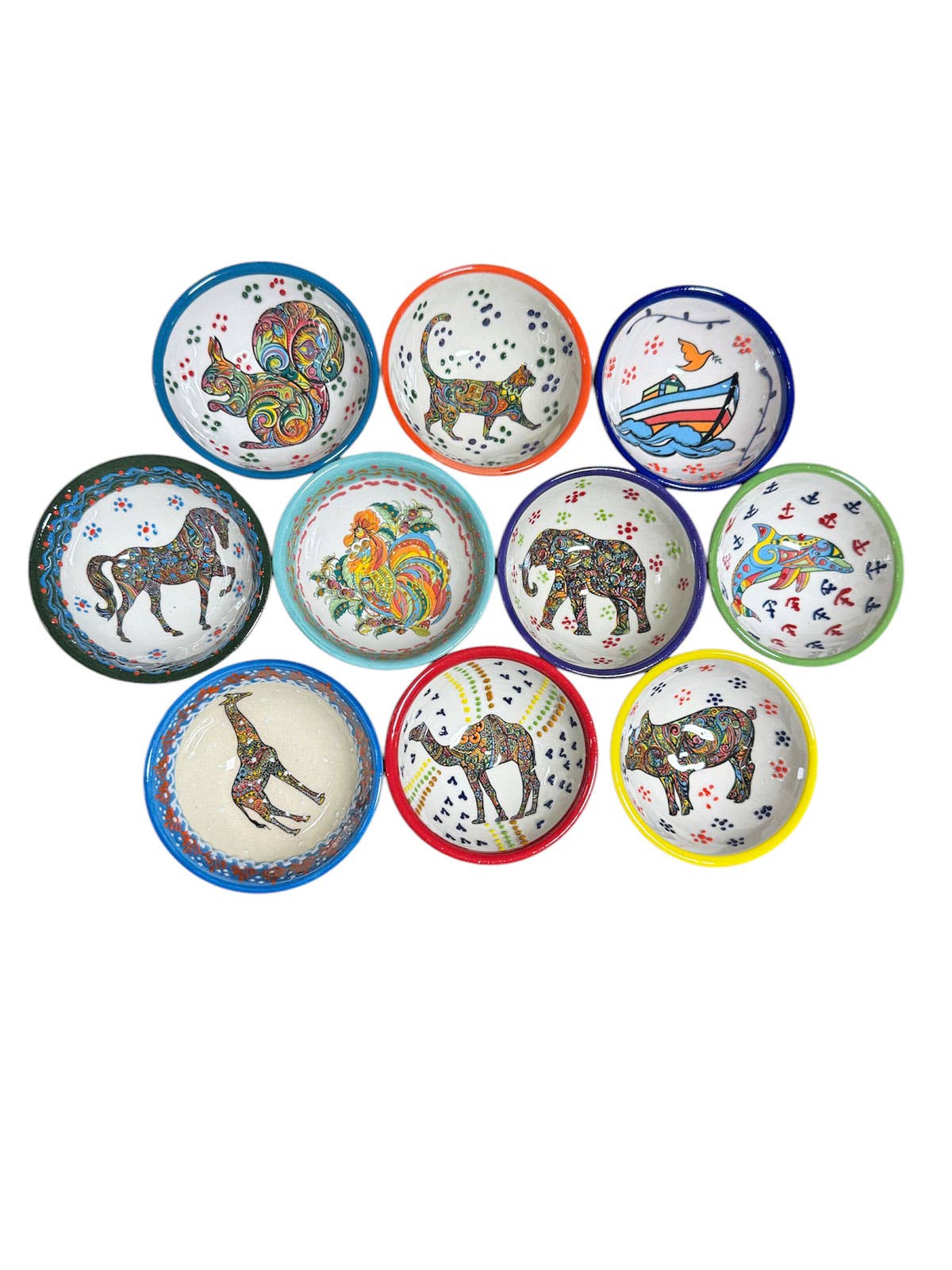 Natto USA - Wholesale Decorative Plate/Dish/Bowl - Animal Garden 3" Bowls Discontinued Style4