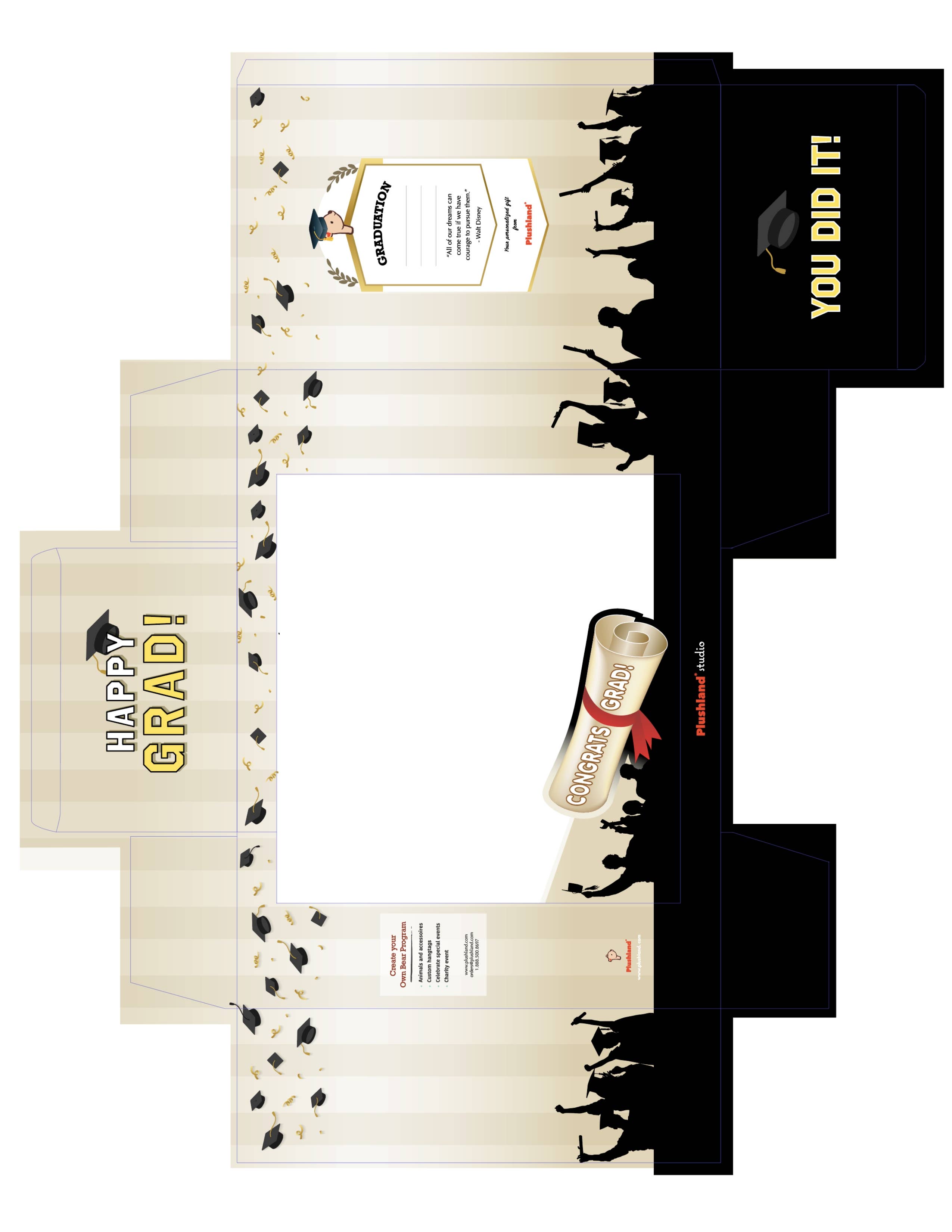 Plushland - Wholesale Stuffed/Plush Toy - Kids & Baby - Graduation Animals--Tiger 11" with custom imprint10