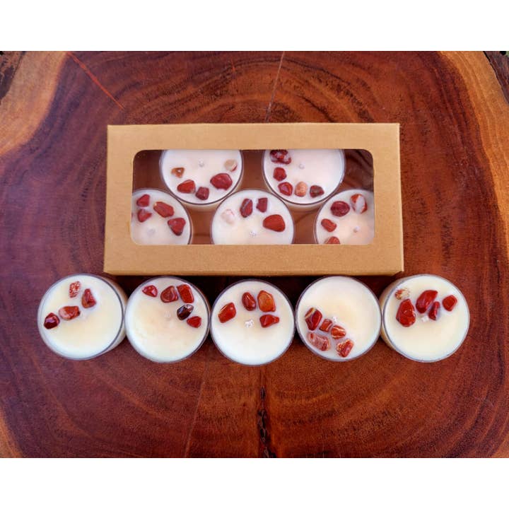 Leaforia - Wholesale Tea Light Candles - Root Chakra Tealight Pack
