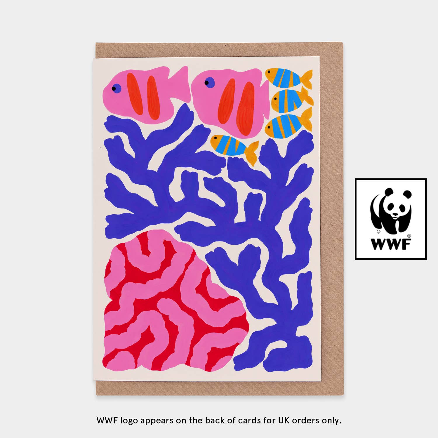Evermade - Wholesale Gewone wenskaart - WWF-wenskaart met koraal en vissen0