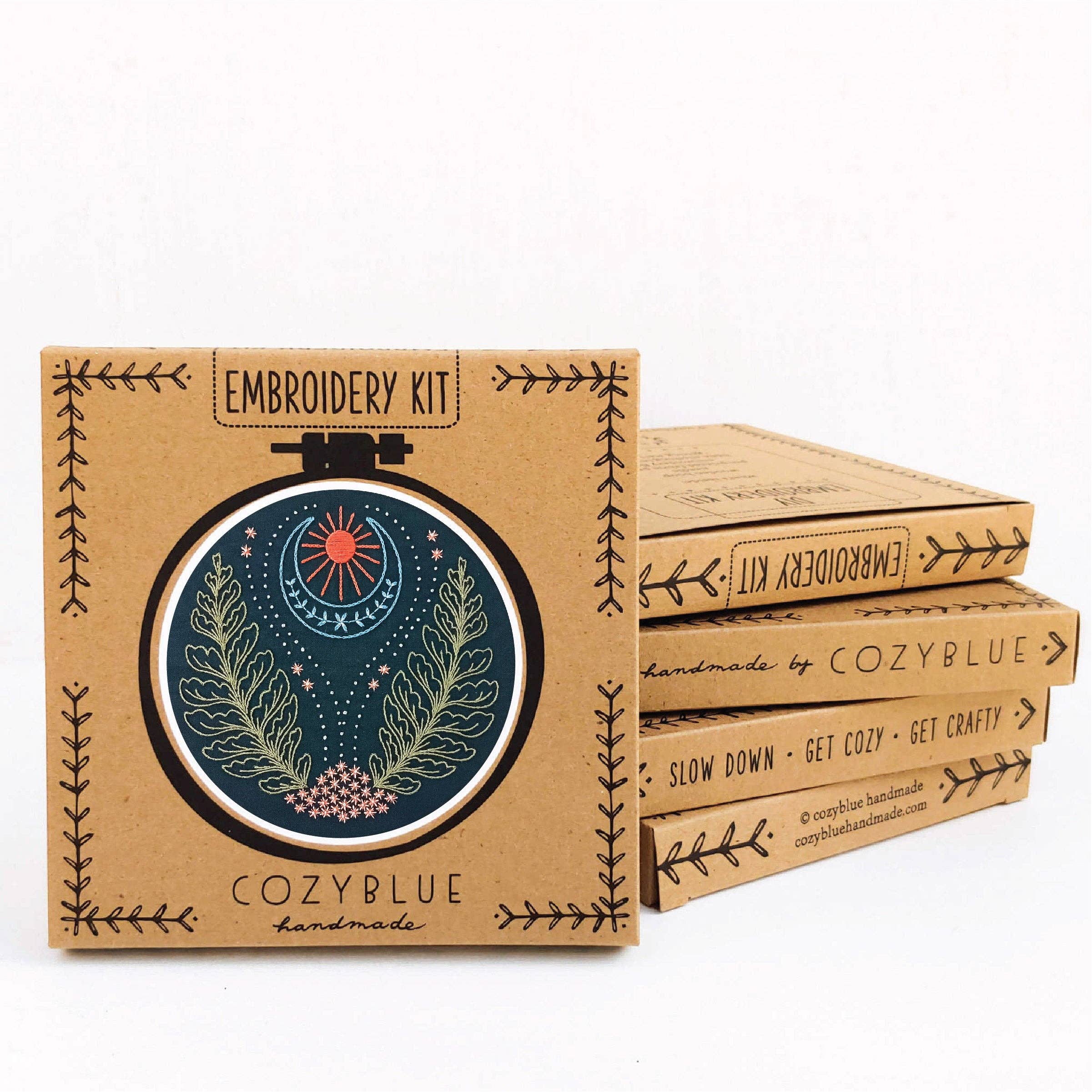 cozyblue handmade - Wholesale Embroidery/Cross Stitch Supplies - blue moon embroidery kit1