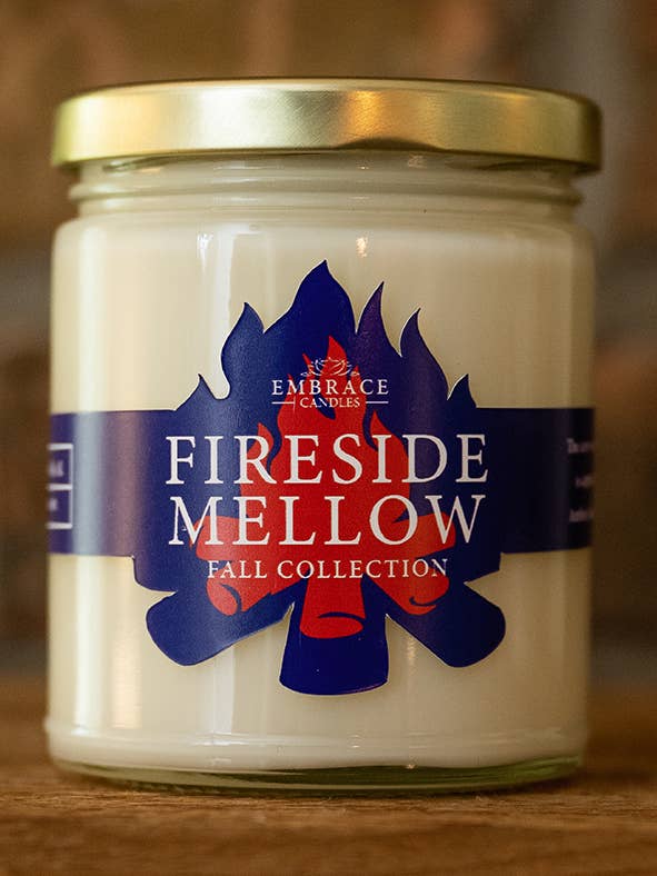 Fireside Mellow 8oz Fall Candle for wholesale by Embrace Candles