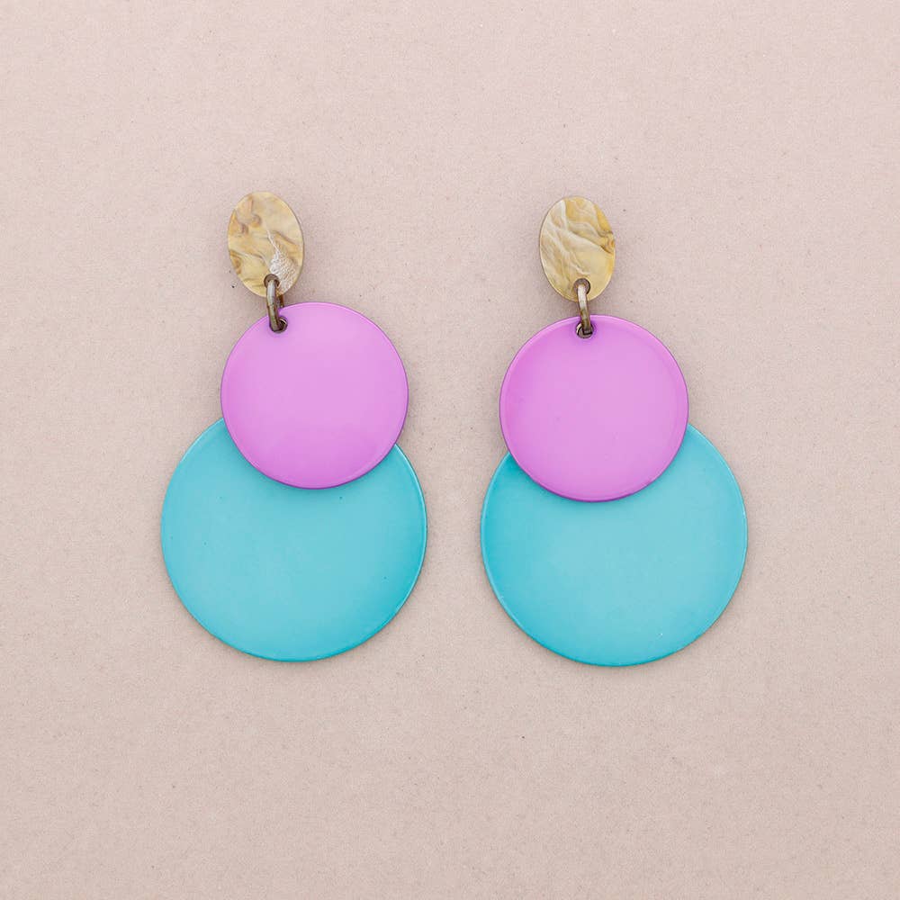 Sonata - Wholesale Hangende/ronde oorbellen - Eslabones oorbellen van hars2