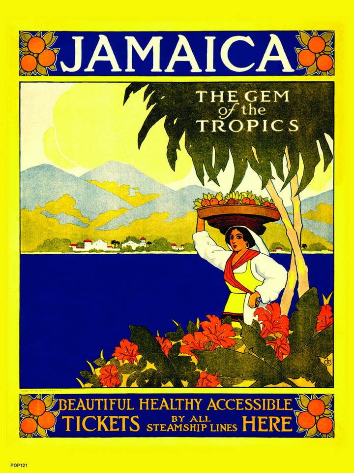 Visit Jamaica Tourisum 30x40cm Art Poster Print for wholesale by On The Wall Art Ltd