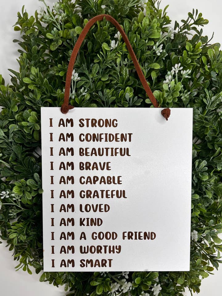 Daily Affirmations Wall Art Sign for wholesale by Castle Rock Co