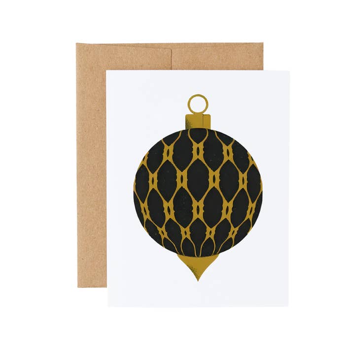 Cryptic Paper Co. - Wholesale Stationery/Notecard Set - Boxed Set of Art Deco Black & Gold Christmas Notecards9