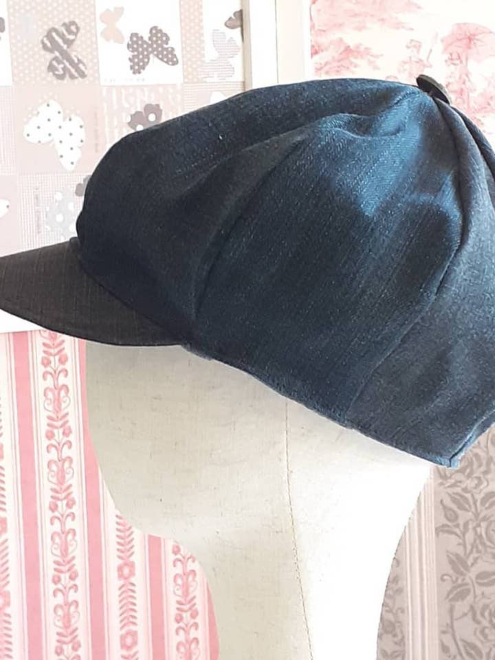 Gorro invierno denim negro forrado con forro polar de algodón para venta al por mayor de La Fabrique de Zazou