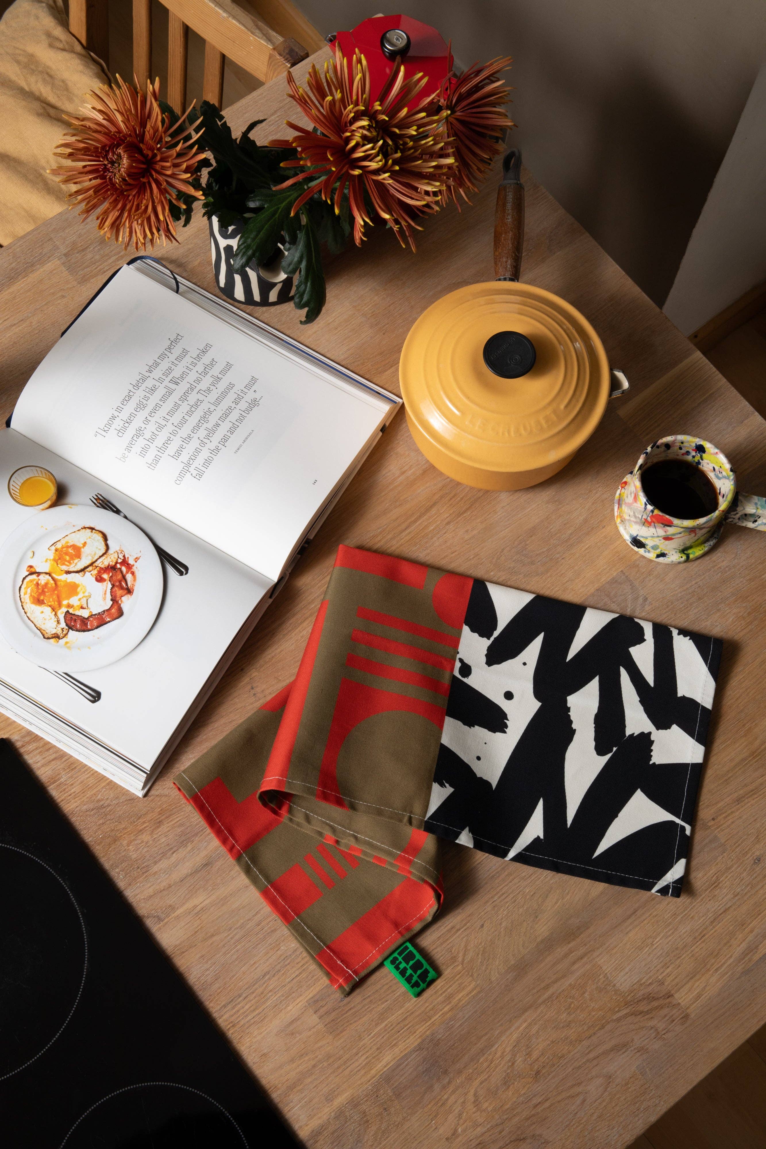 Irregular Sleep Pattern – wholesale Tea towel – Organic Cotton Tea Towel in Marmalade7