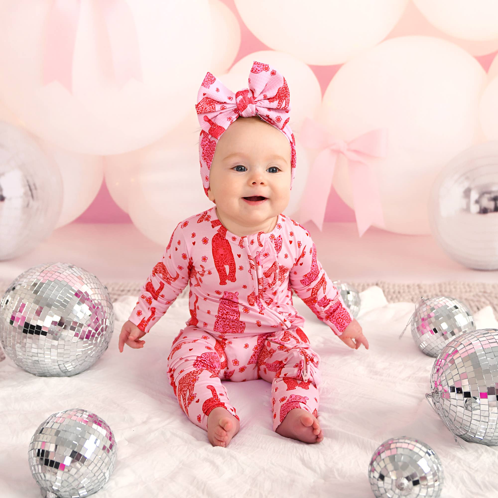 Gigi and Max – Engroshandel Romper - Baby – Cambrie RUFFLE ZIP Valentinsdag Bambus 1ST To-vejs Lynlås13