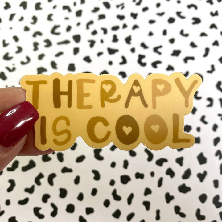 Autocollant en vinyle Therapy Is Cool pour la vente par Michaela Shailene LLC