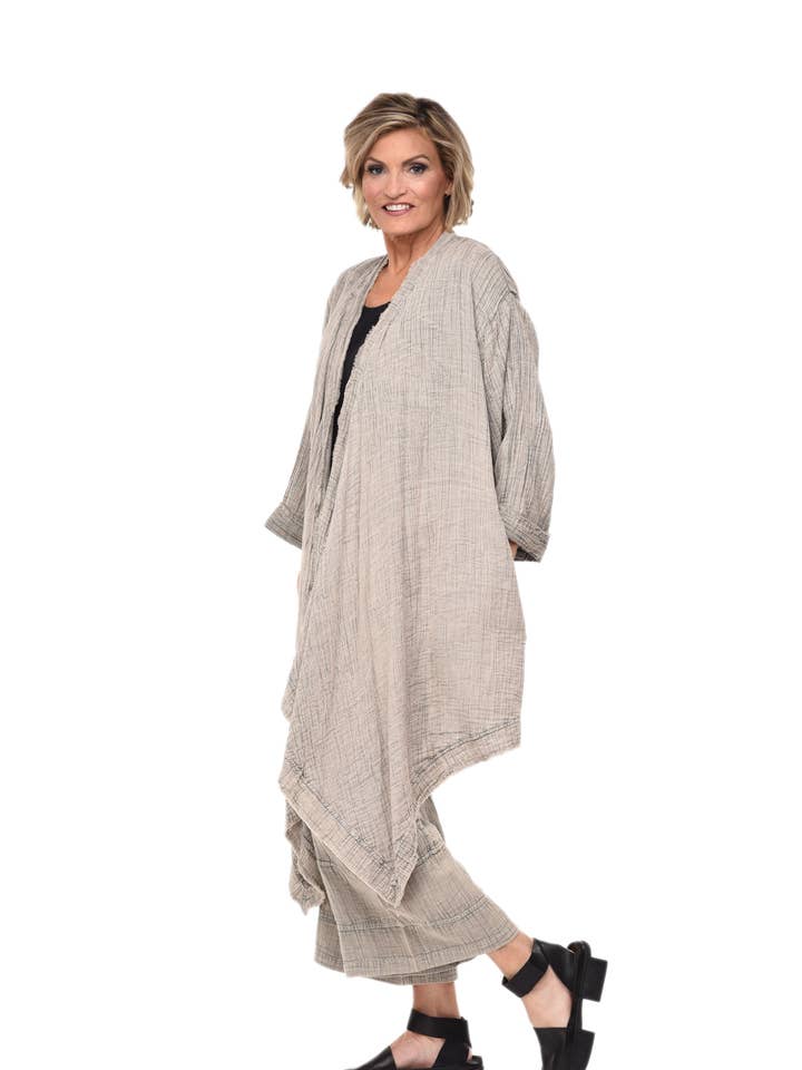 VCG517 Cheyenne Cardigan in Elephant for wholesale by Tulip Clothing