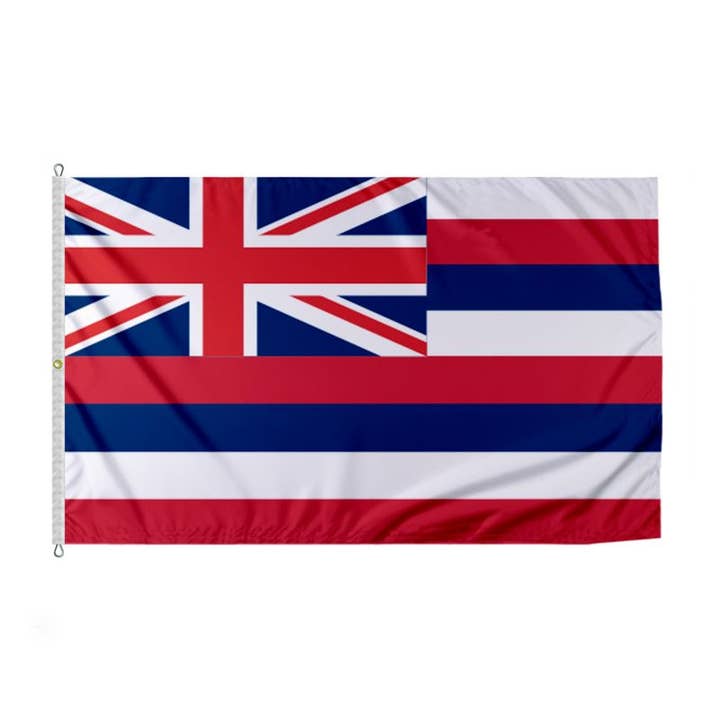 Bandera del Estado de Hawái AGAS 8x12 pies - Impresa en nailon 200D para venta al por mayor de AGAS MFG INC