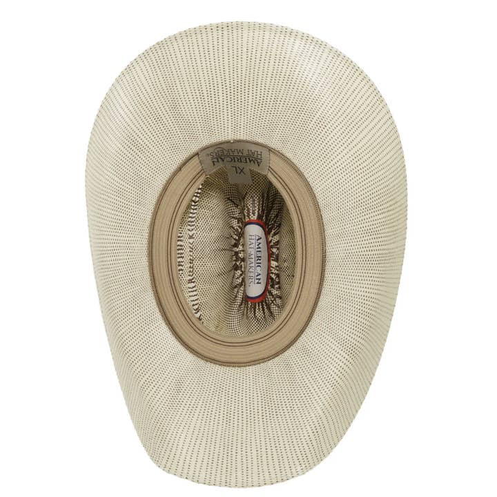 Ivory Straw Western Hat - Style American Trail | Open Sizing 12 for wholesale on Faire