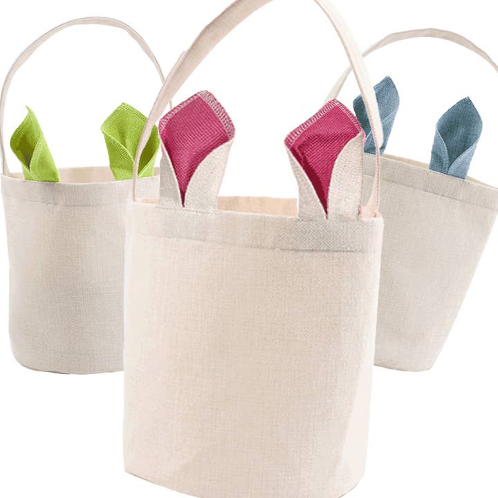 tomma kaninpåsar | tomma påskkorgspåsar med öron för broderi sublimering kaninkorgar för wholesale av ZA Handmade Wholesale