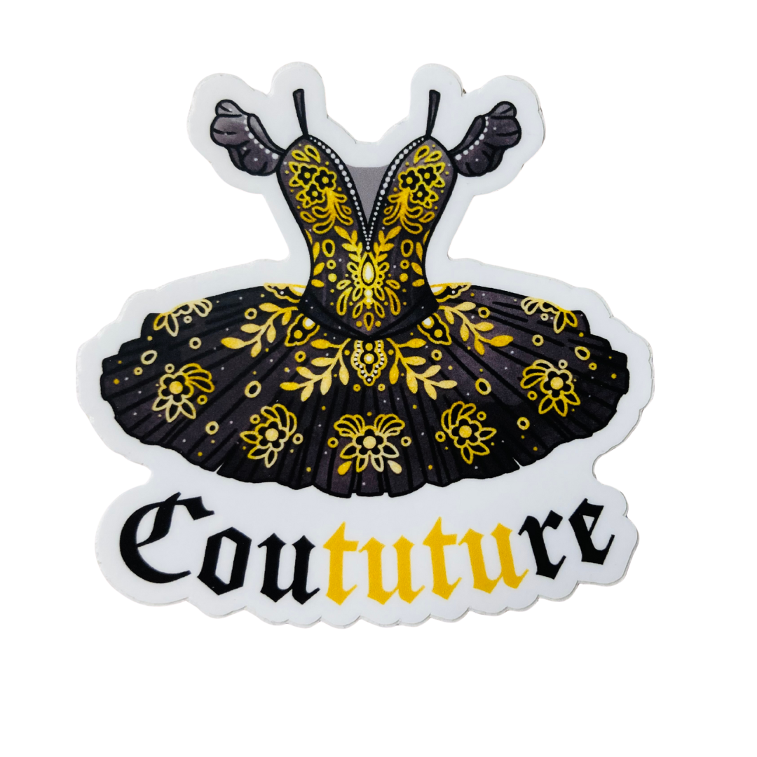 Denali & Co. – wholesale Sticker – Coututure Tutu Dance Sticker, 3" x 3"0